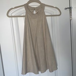 Suede Halter Top